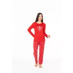 U.s. Polo Assn. Kadın Bisiklet Yakalı Yılbaşı Konseptli Pijama Takımı Kırmızı - Kırmızı - Arsno20u15t1-Skır