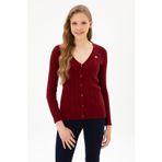 U.S. Polo Assn. Kadın Bordo Basic Triko Hırka 50313580-VR014