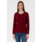 U.S. Polo Assn. Kadın Bordo Basic Triko Hırka 50313624-VR014