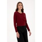 U.S. Polo Assn. Kadın Bordo Bisiklet Yaka Basic Kazak 50313579-VR014 - M