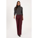 U.S. Polo Assn. Kadın Bordo Loose Fit Kanvas Pantolon 50316913-VR177