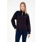 U.S. Polo Assn. Kadın Dik Yaka Lacivert Sweatshirt 50298989-vr033
