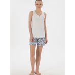 U.S. Polo Assn. Kadın Ekru Pijama Takımı 50312913-VR019