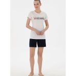 U.S. Polo Assn. Kadın Ekru Pijama Takımı 50312919-VR019