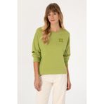 U.S. Polo Assn. Kadın Fıstık Yeşili Bisiklet Yaka Basic Sweatshırt 50313565-VR087