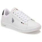 U.S. Polo Assn. Kadın Franco Sneaker Ayakkabı Suni Deri Beyaz Düz Taban 1pr