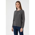 U.S. Polo Assn. Kadın Gri Basic Triko Hırka 50313624-VR024