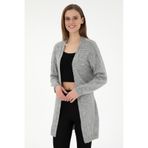 U.s. Polo Assn. Kadın Gri Melanj Hırka Triko 50297102-vr086 Gri Melanj