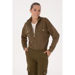 U.S. Polo Assn. Kadın Haki Sweatshirt 50299001-VR027, Yeşil