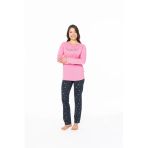 U.s. Polo Assn. Kadın Kalp Desenli Konforlu Pijama Takımı %100 Pamuk Fuşya - Fuşya - Arsno20c14j0-Qfus