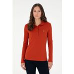 U.S. Polo Assn. Kadın Kiremit Basic Polo Yaka Sweatshirt 50296941-vr031
