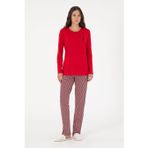 U.S. Polo Assn. Kadın Kırmızı Pijama Takım 50303405-VR030