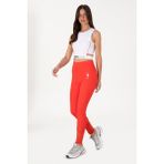 U.S. Polo Assn. Kadın Kırmızı Yüksek Bel Tül Detaylı Spor Tayt 50300689-VR213 - Risk Red