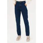 U.S. Polo Assn. Kadın Koyu Mavi Mom Hight Waist Fit Jean Pantolon 50272850-dn0023