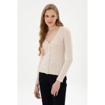 U.s. Polo Assn. Kadın Krem Hırka Triko 50313580-vr071 Krem