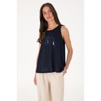 U.S. Polo Assn. Kadın Lacivert Kolsuz Bisiklet Yaka Tişört 50305609-vr033