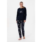 U.S. Polo Assn. Kadın Lacivert Pijama Takım 50318920-VR033
