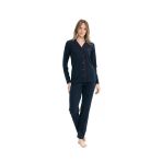 U.s. Polo Assn. Kadın Lacivert Pijama Takımı Boydan Patlı Tasarım Kutulu Set - Lacivert - Arsno11h00t0-Fla