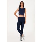 U.S. Polo Assn. Kadın Lacivert Yüksek Bel Spor Tayt 50312978-VR033 - 2XL