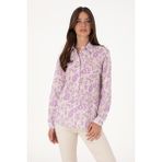 U.S. Polo Assn. Kadın Lila Uzun Kollu Gömlek 50299403-VR034