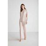 U.S. POLO ASSN. - Kadın Pembe Melanj Yuvarlak Yaka Pijama Takımı
