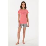 U.S. Polo Assn. Kadın Pembe Pijama Takımı 50312917-VR041