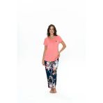 U.s. Polo Assn. Kadın Pembe Renkli V Yaka Pijama Takımı - Arsno20k10z0o