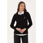 U.S. Polo Assn. Kadın Siyah Basic Triko Hırka 50313624-VR046