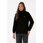 U.S. Polo Assn. Kadın Siyah Boğazlı Kazak 50309658-VR046 - Siyah-128 - XS