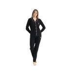 U.S. Polo Assn. - Kadın Siyah Boydan Patlı Pijama Takımı