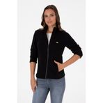 U.S. Polo Assn. Kadın Siyah Fermuarlı Dik Yaka Polar Sweatshirt 50316729-VR046
