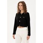 U.S. Polo Assn. Kadın Siyah Hırka (triko) 50297152-VR046, XL