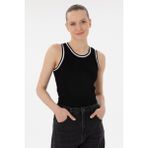 U.S. Polo Assn. Kadın Siyah Kolsuz Bisiklet Yaka Tişört 50305857-VR046 - M - Siyah-128