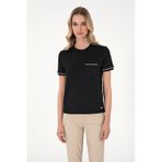 U.S. Polo Assn. Kadın Siyah Modal Karışımlı Bisiklet Yaka Tişört 50312942-vr046