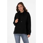 U.S. Polo Assn. Kadın Siyah Modal Karışımlı Kapüşonlu Sweatshirt 50313561-VR046