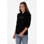 U.S. Polo Assn. Kadın Siyah Şardonlu Kapüşonlu Basic Sweatshirt 50313566-VR046