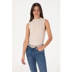 U.S. Polo Assn. Kadın Taş Kolsuz Dik Yaka Tişört 50300749-vr049