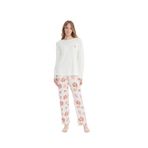 U.S. Polo Assn. Kadın Uzun Kollu Yuvarlak Yaka Pijama Takımı S25106
