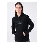 U.S. Polo Assn. Kapüşon Yaka Baskılı GIZMO-SK022 Siyah Kadın Sweatshirt
