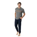 U.S. POLO ASSN. Kısa Kollu Pijama Takımı, 2XL, USP18788, Antrasit Melanj, erkek