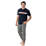 U.S. POLO ASSN. Kısa Kollu Pijama Takımı, 2XL, USP18788, Lacivert, erkek