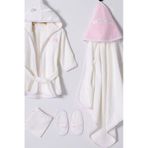 U.s. Polo Assn Kız Bebek Bornoz Set Ekru-2075 Standart