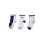 U.S. Polo Assn. Kız Bebek Çorap, Beyaz, 3'lü Set, 6 Ay