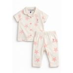 U.S. Polo Assn. Kız Bebek Gömlek Pijama Takımı %100 Pamuk