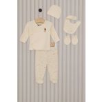 U.S. Polo Assn. Kız Bebek Krem Hastane Çıkışı 5'li Set 50315422-vr071