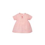 U.S. Polo Assn. Kız Bebek Pembe Kısa Kollu Elbise, 6-9 Ay