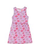 U.S. Polo Assn. Kız Çocuk Açık Pembe Bisiklet Yaka A-Form Desenli Örme Elbise 50306245-VR078 - 13 - 14 Yaş