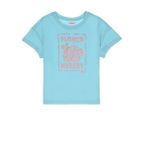 U.S. Polo Assn. Kız Çocuk Aqua Bisiklet Yaka Çiçek Baskılı Pamuk Tişört 50306167-VR007 - 6 - 7 Yaş