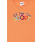 U.S. Polo Assn. Kız Çocuk Bisiklet Yaka Tişört 1835233 - Somon - 6 - 7 Yaş