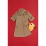 U.S. Polo Assn. Kız Çocuk Camel Cep Detaylı İşlemeli Dokuma Elbise 50271202-VR085 - 13 - 14 Yaş